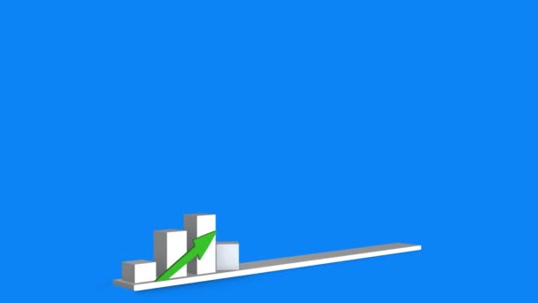 Business Arrows Success Business Concept Blauw Scherm — Stockvideo