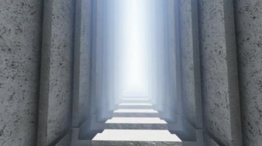  Gökyüzüne giden uzun merdiven - Işığa doğru yürü.