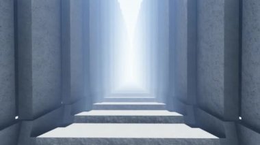  Gökyüzüne giden uzun merdiven - Işığa doğru yürü.