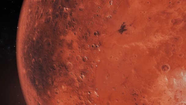 Марс Вращается Пространстве Анимация — стоковое видео