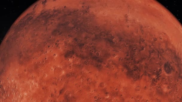Mars Rotating Space Animation — Stock Video