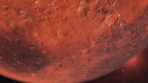 Marte Girando Espaço Animação — Vídeo de Stock