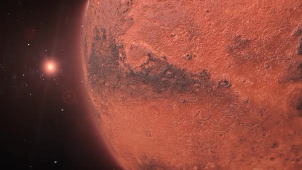 Mars Pyörii Avaruudessa Animaatio — kuvapankkivideo