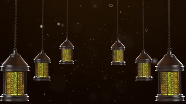 Ramadan Kareem Background Ramadan Lantern — Stock Video