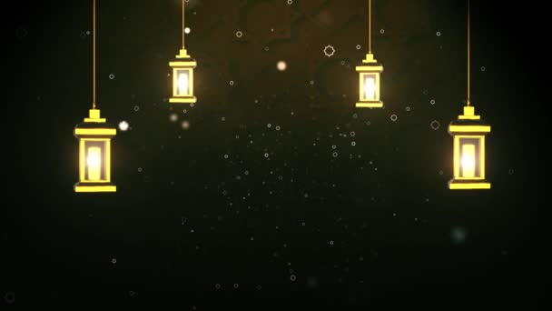 Ramadan Kareem Background Ramadan Lantern — Stock Video