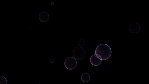 Flying Soap Bubbles Background Looped — Stock Video