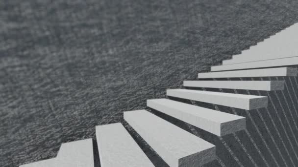 Merdivenler Çimento Duvarlı Gölgeler — Stok video