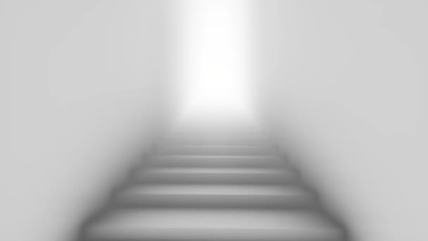 楼梯飞向天空 走向光明 — 图库视频影像