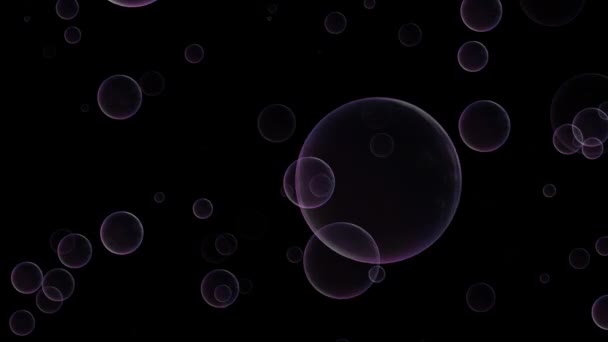 Flying Soap Bubbles Background Looped — стоковое видео
