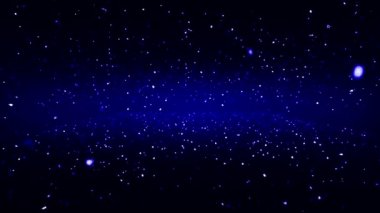 Parçacıklar mavi toz soyut ışık hareketi başlıkları sinematik arkaplan döngüsü
