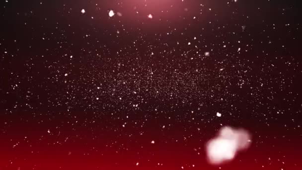 Particles Dust Abstract Light Motion Titles Cinematic Red Background Loop — Stock Video