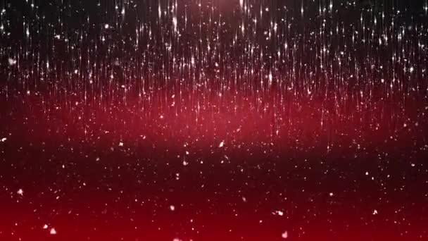 Particles Dust Abstract Light Motion Titles Cinematic Red Background Loop — Stock Video