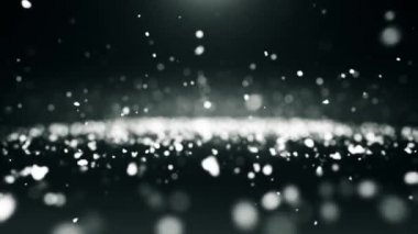 Parçacık tozu soyut ışık hareketi başlıkları sinematik beyaz arkaplan döngüsü