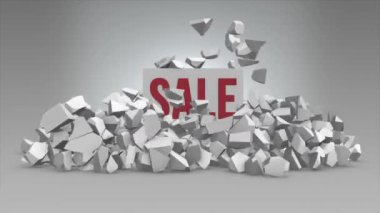 Kare ile beyaz arkaplan patlar ve yazılan ekranın içinde görünür