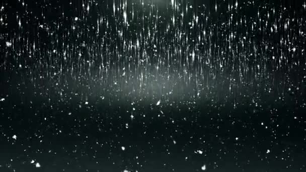 粒子塵抽象的な光の動きのタイトル映画的な白い背景ループ — ストック動画