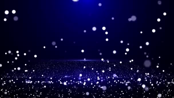 粒子塵抽象的な光の動きのタイトル映画的な白い背景ループ — ストック動画