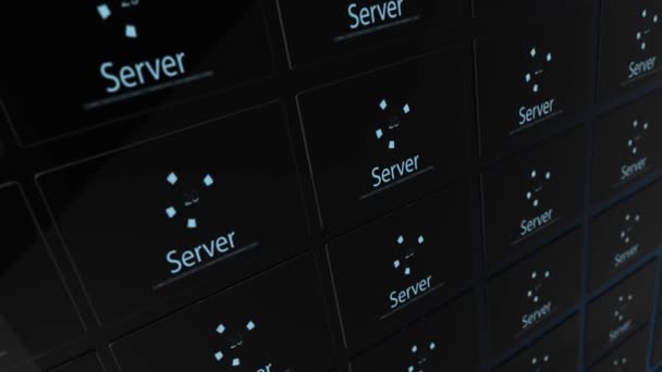 Digital Data Server Network Abstract Background — Stock Video