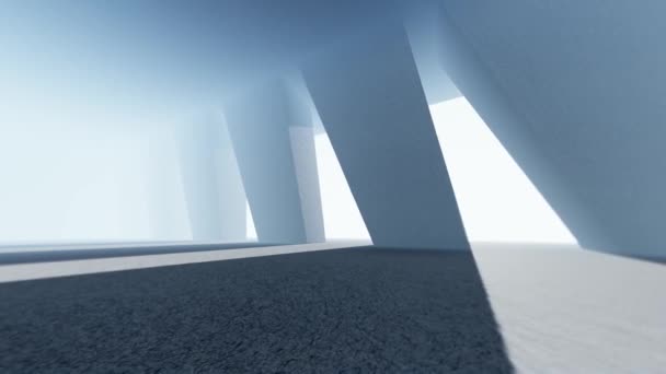 Corridor Met Helder Licht Rendering — Stockvideo