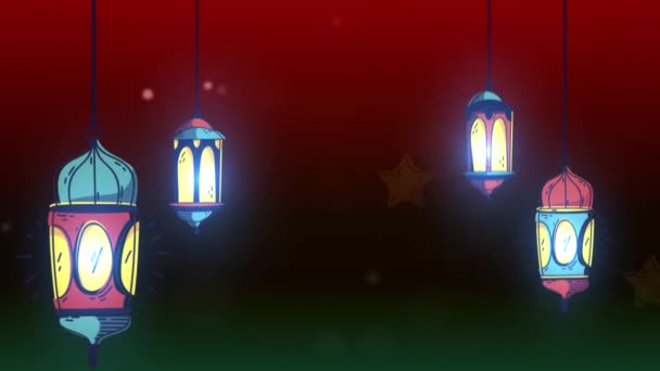 Ramadan Background Cartoon Ramadan Animated Backdrops — 图库视频影像