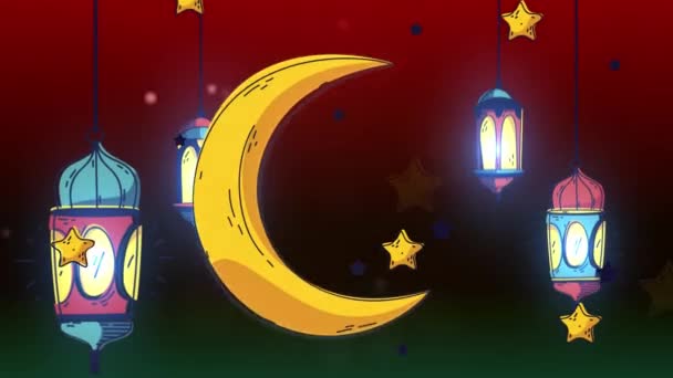 Ramadan Background Cartoon Ramadan Animated Backdrops — 图库视频影像