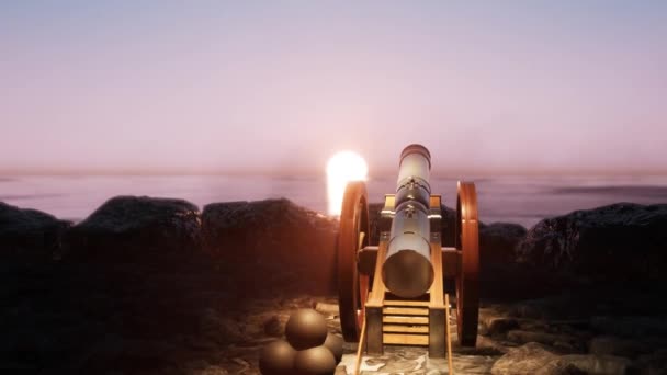 ラマダーンの大砲はイフタールの時間を示す ラマダーン ムバラク — ストック動画