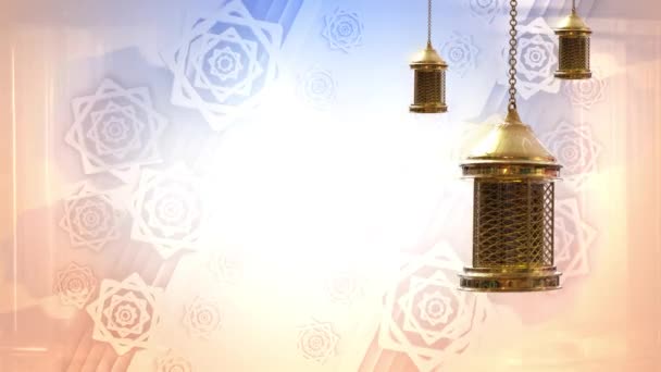 Ramadan Kareem Bakgrund Loop Med Animerad Islamisk Dekoration Animation — Stockvideo