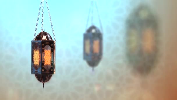 Arabic Golden Ramadan Lantern — Stock Video