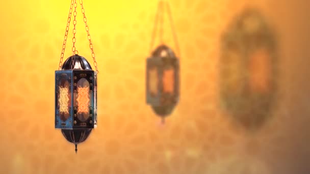 Arabic Golden Ramadan Lantern — Stock Video