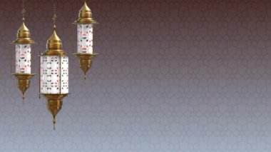 Ramazan Kareem Arkaplan Döngüsü Canlandırılmış İslami dekorasyon, 3D animasyon