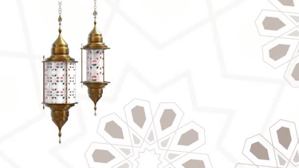 Boucle Fond Ramadan Kareem Avec Décoration Islamique Animée Animation — Video