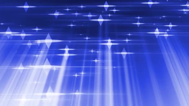Lazo Fondo Partículas Estrellas Con Rayos Luz — Vídeo de stock