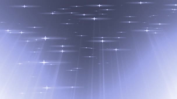 Hintergrundschleife Teilchen Sterne Mit Strahlenlicht — Stockvideo