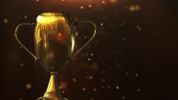 Premio Oro Mejor Bucle Guión — Vídeo de stock