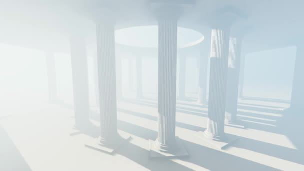 Un couloir blanc en forme de carrés vides futuristes avec une lumière vive, Futuriste blanc vide 