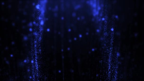 3Dアニメーション Blue Glitter Space — ストック動画
