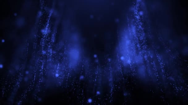 3Dアニメーション Blue Glitter Space — ストック動画