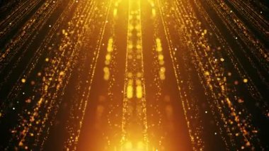 3D animasyon, Arkaplan, Altın Parçacıkları Parıldayan Yağmurweather condition