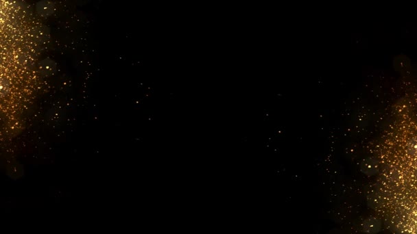 Анимация Золотые Частицы Фон Высокое Качество — стоковое видео