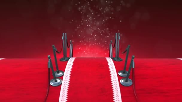 Animación Alfombra Roja Mágica — Vídeos de Stock