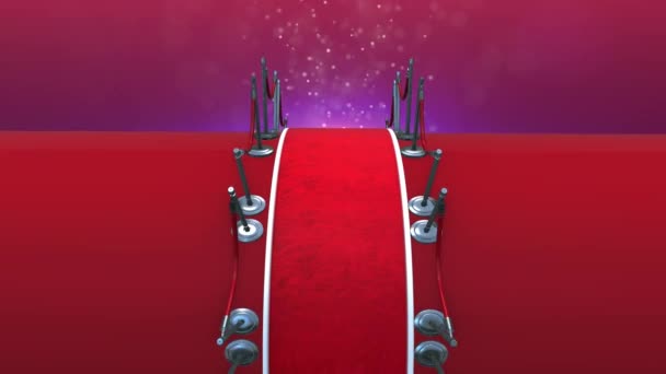 3D动画 魔法红地毯 — 图库视频影像