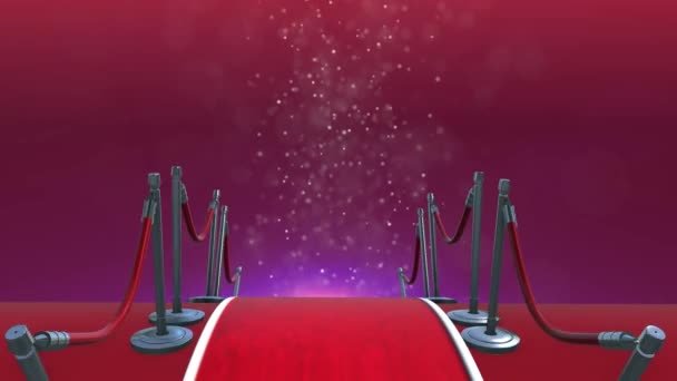 Анимация Magic Red Carpet — стоковое видео