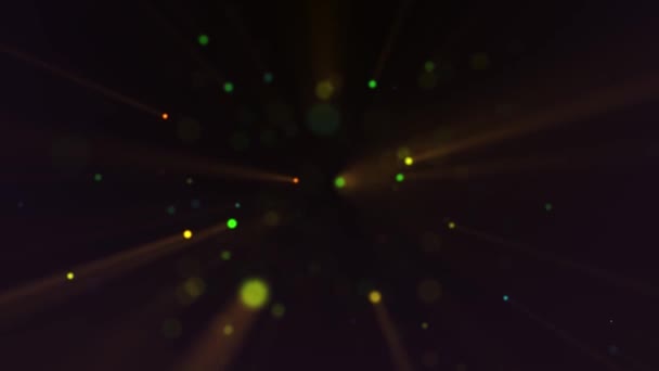 3D背景 それらを発光光を持つボケ粒子 — ストック動画