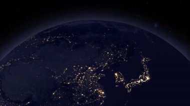 3 boyutlu arkaplan, Dünya Gecesi.