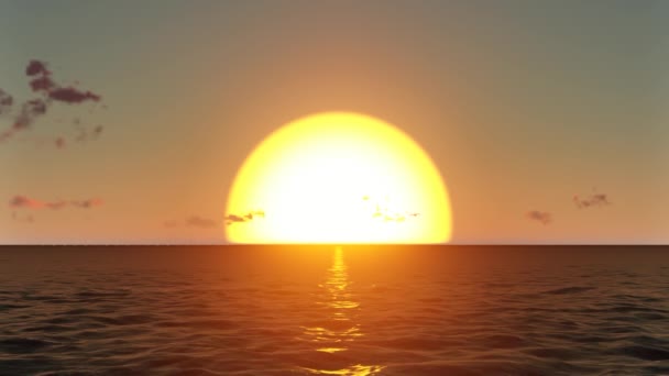 3D背景 日落前的日落 — 图库视频影像