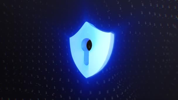 Bakgrund Teknik Cyber Security — Stockvideo