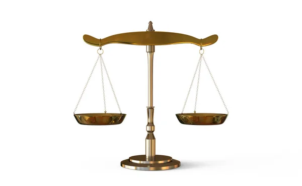司法平衡 3D说明 — 图库照片