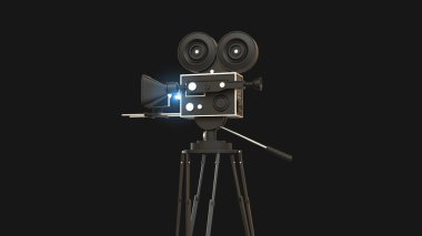 3D illüstrasyon, Vintage film kamerası 