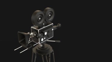 3D illüstrasyon, Vintage film kamerası 