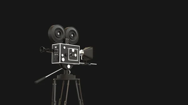 3D illustration, Vintage movie camera