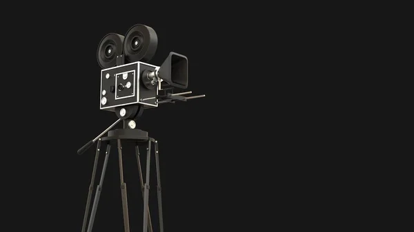 3D illustration, Vintage movie camera